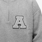 Axel Arigato Men's Team Half Zip Knit in Grey Melange