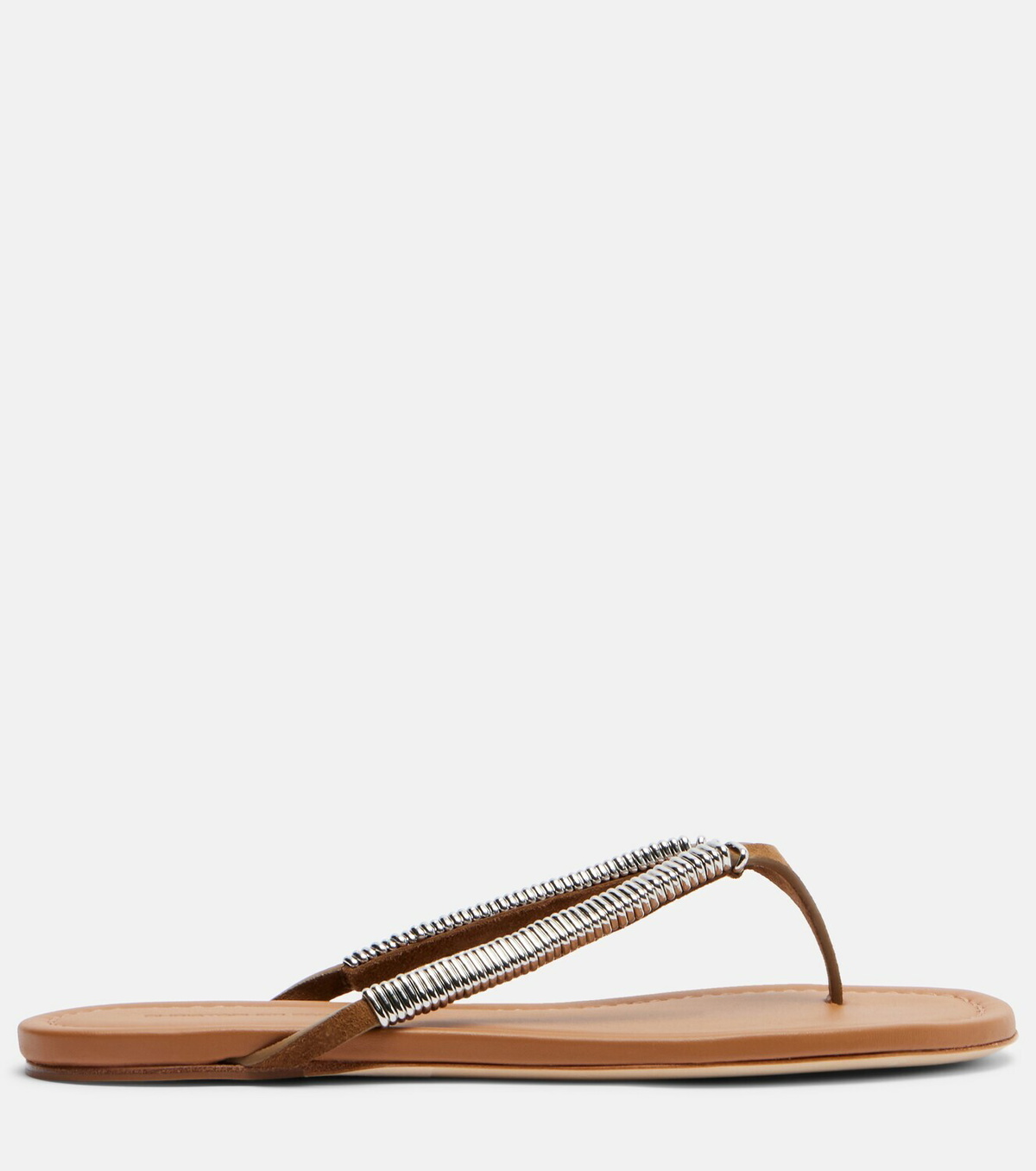 Christopher Esber Frida embellished suede thong sandals