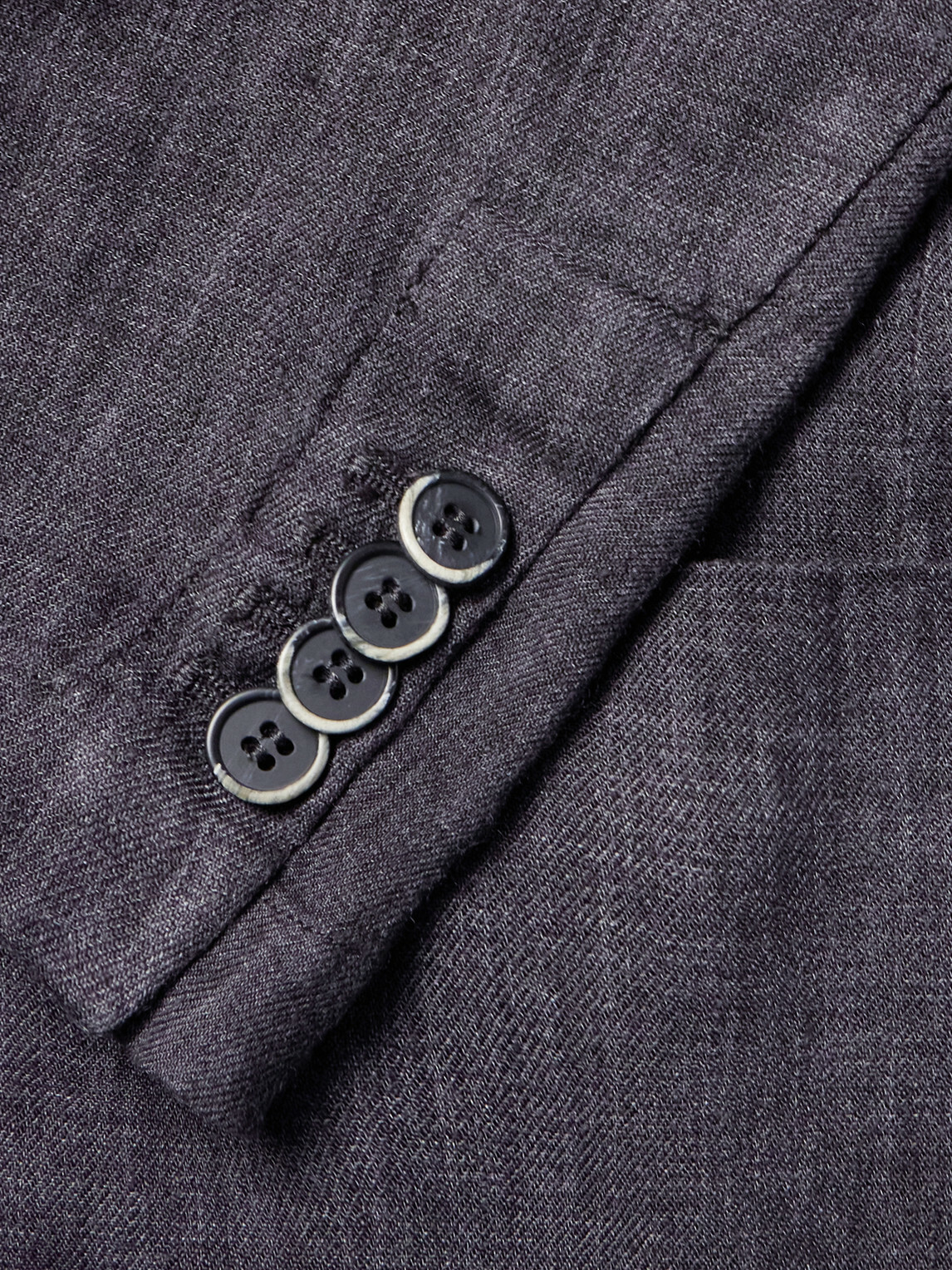 Barena - Unstructured Double-Breasted Linen-Blend Suit Jacket - Gray