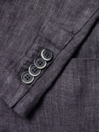 Barena - Unstructured Double-Breasted Linen-Blend Suit Jacket - Gray