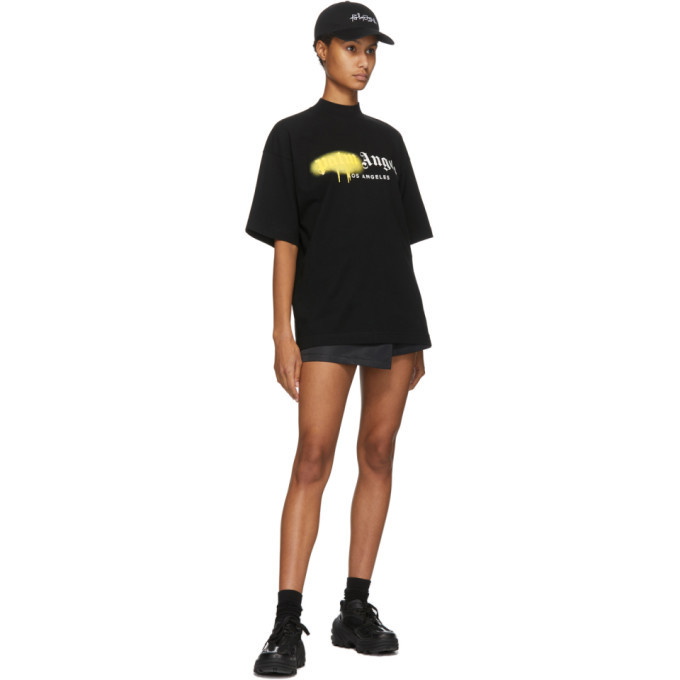 LOS ANGELES SPRAYED T-SHIRT in black - Palm Angels® Official