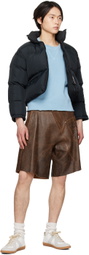Connor McKnight Black Cropped Reversible Down Jacket