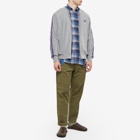 Needles Men's Velour Bomber Track Jacket in Grey