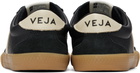 VEJA Black Volley Leather Sneakers