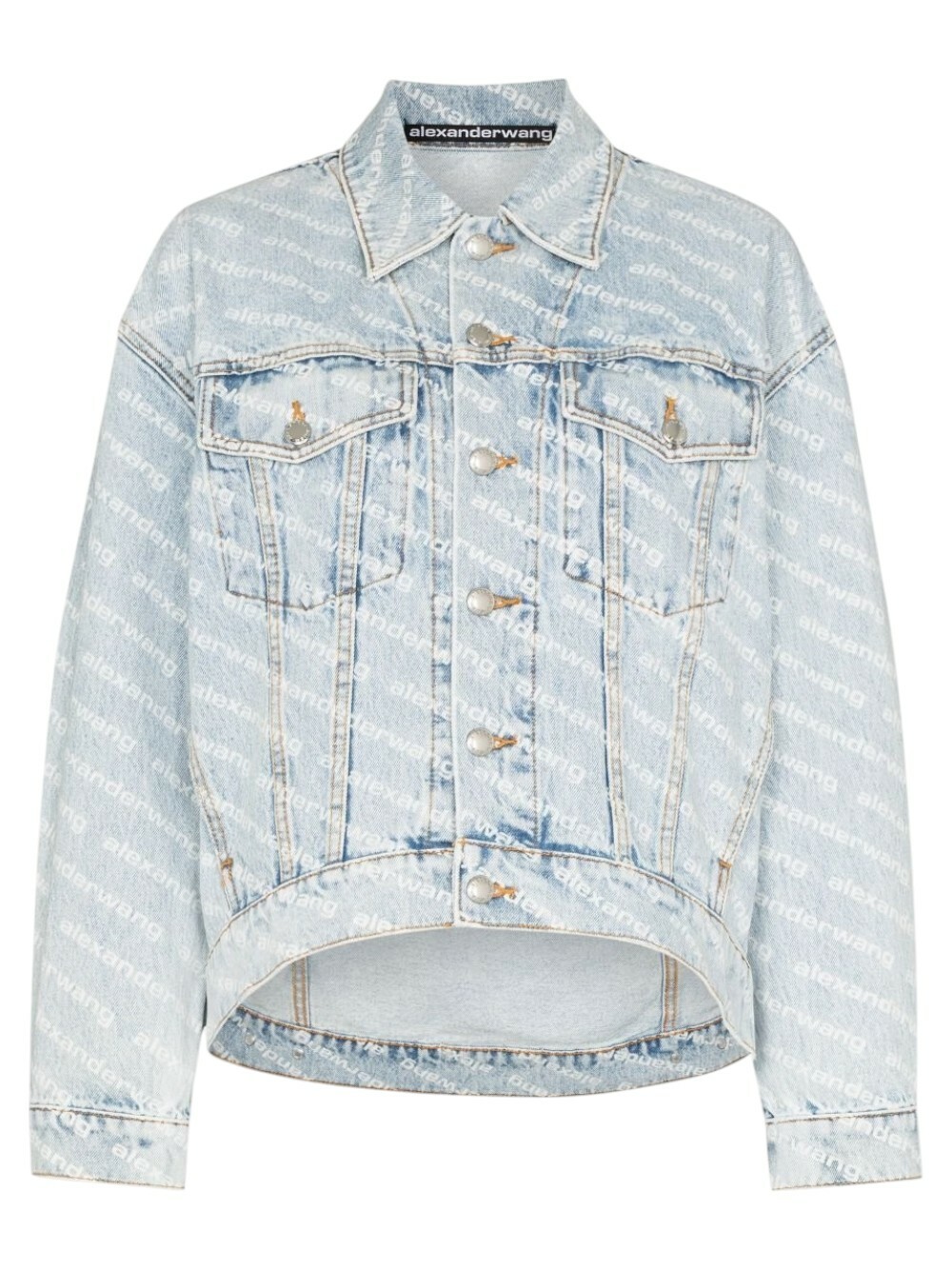 Alexander Wang Blue Game Logo Denim Jacket Alexander Wang