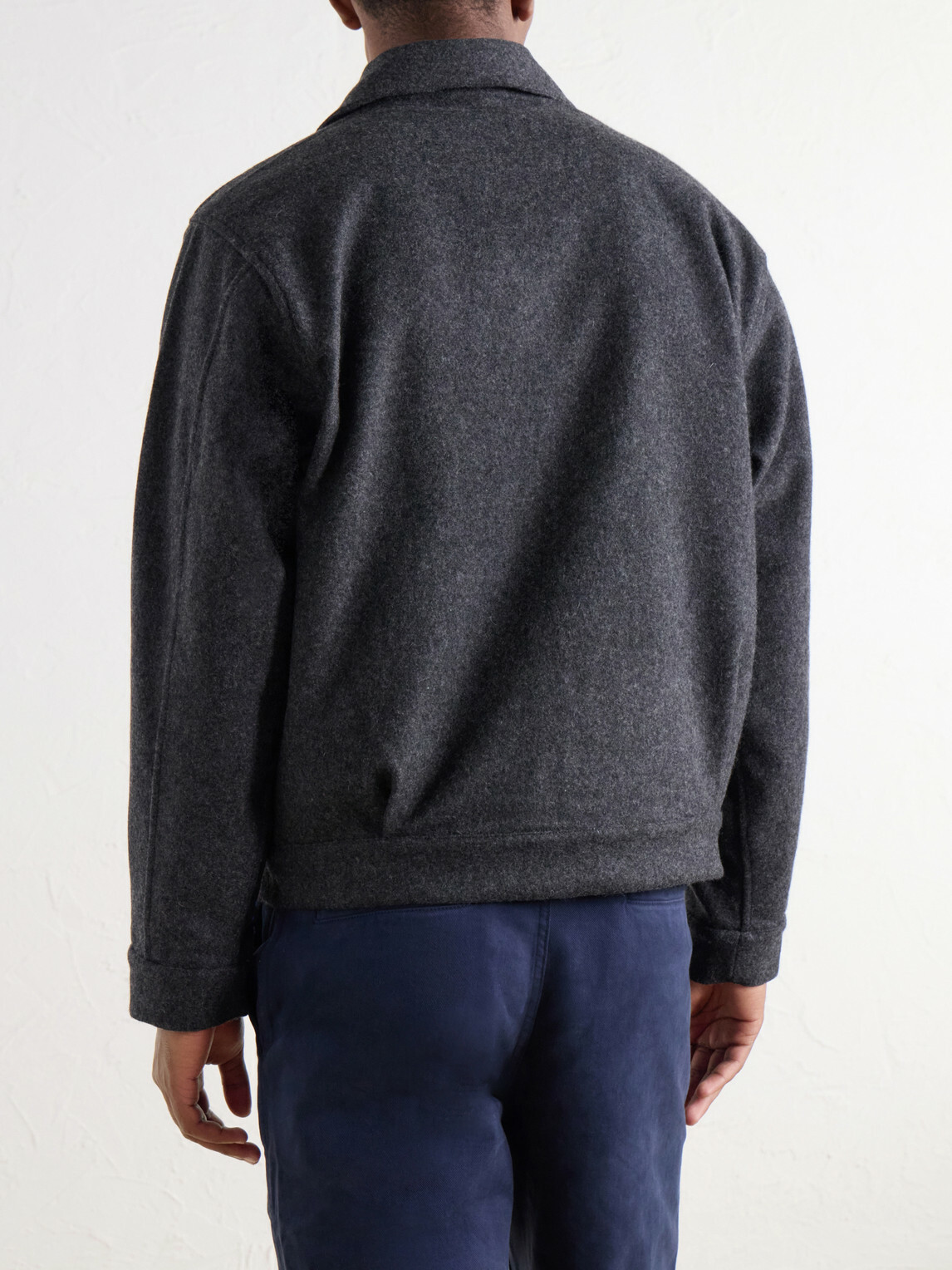 3sixteen - Cycling Wool-Blend Felt Jacket - Gray