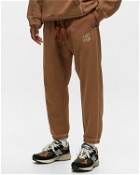 Adish Tatreez Logo Contrast Stitched Lakiya Sweatpants Brown - Mens - Sweatpants