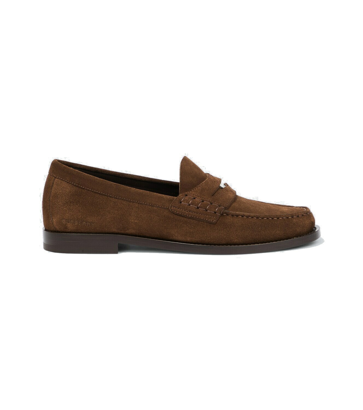 BURBERRY 26S LOAFERS IN DARK BROWN SUEDE