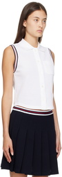 Thom Browne White Striped Tank Top