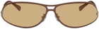 Stella McCartney Brown Oval Sunglasses