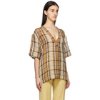 Victoria Beckham Multicolor Oversized Linen T-Shirt