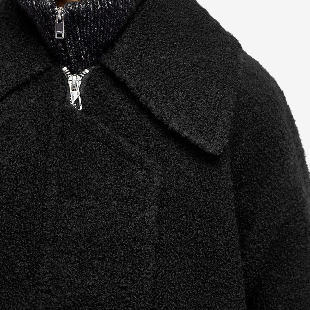 GANNI Women's Boucle Wool Jacket in Black GANNI
