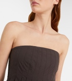 Proenza Schouler White Label Avine pleated peplum cotton top
