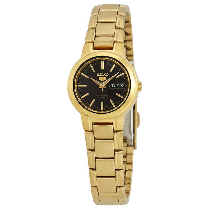 Photo: Seiko Series 5 Automatic Black Dial Ladies Watch SYME48