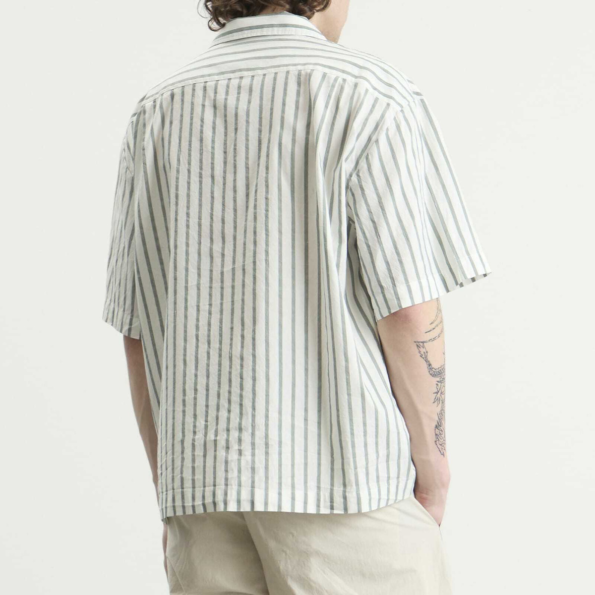 A Kind of Guise Men's Samata Vacation Shirt in Aloe Stripe