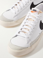 NIKE - Blazer Low '77 Suede-Trimmed Leather Sneakers - White