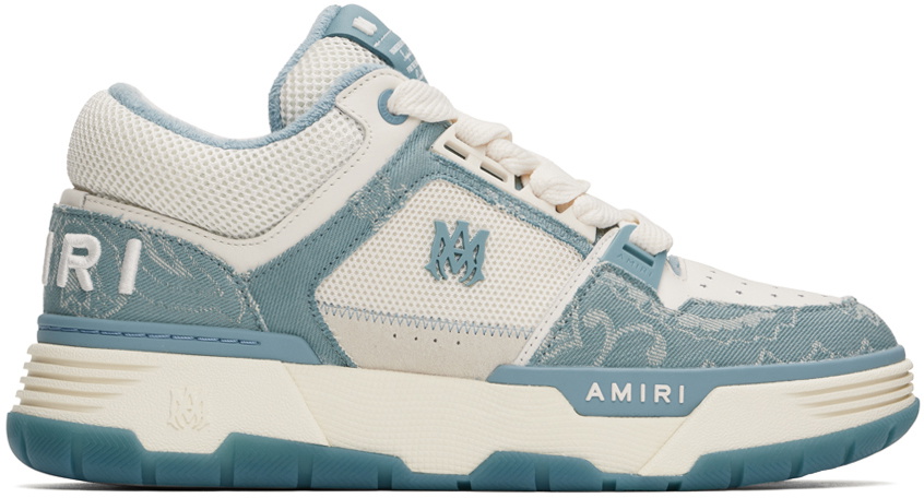 AMIRI Blue & Off-White Bandana Denim MA-1 Sneakers Amiri