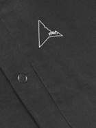 ROA - Logo-Print Shell Shirt - Black