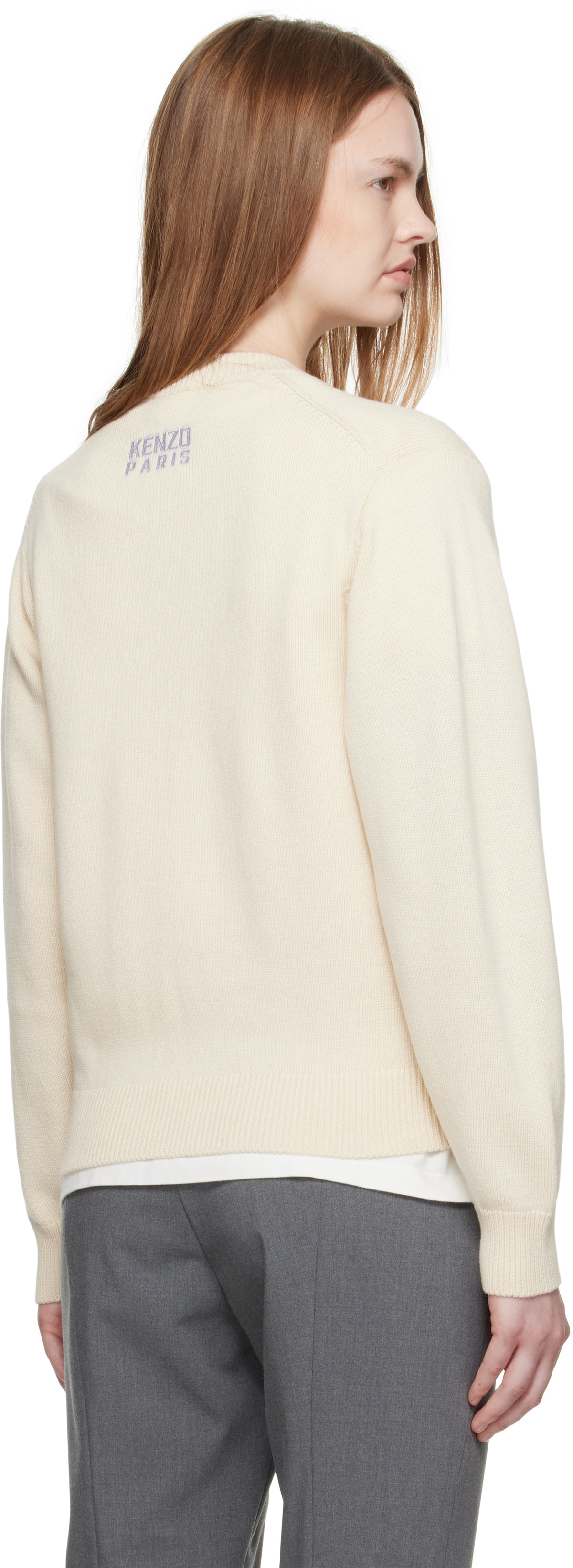 Kenzo Beige Kenzo Paris 'KENZO Happy Tiger' Sweater