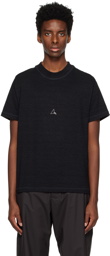 ROA Black Printed T-Shirt