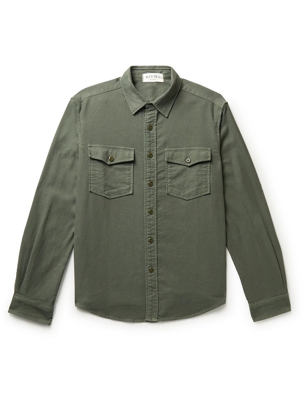 Photo: Alex Mill - Frontier Brushed Cotton-Flannel Shirt - Green