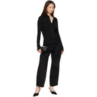 TOTEME Black Single Pleat Cotton Trousers