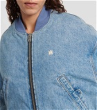 Amiri Cropped denim bomber jacket