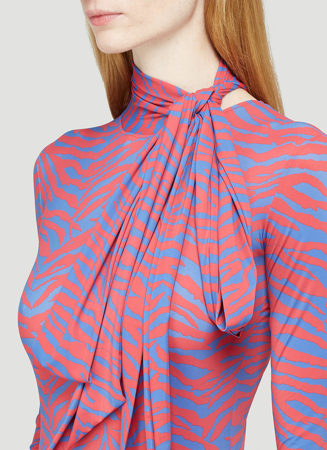 MM6 Maison Margiela Zebra-Print Bodysuit