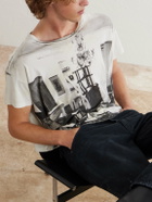 Enfants Riches Déprimés - Destroyed Apartment Printed Cotton-Jersey T-Shirt - White