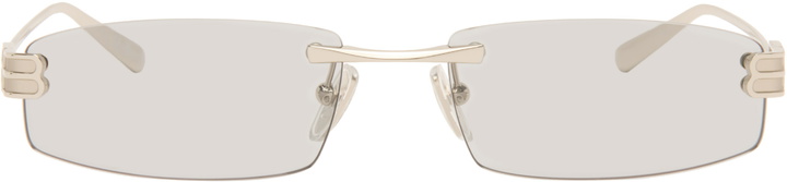 Photo: Balenciaga Silver Everyday Rectangular Sunglasses