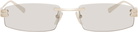 Balenciaga Silver Everyday Rectangular Sunglasses