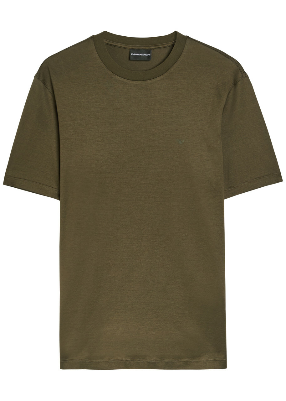 Emporio Armani Logo Jersey T-shirt Dark Green