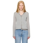 TOTEME Gray Fine Knit Cardigan