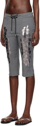 I'm Sorry by Petra Collins SSENSE Exclusive Gray Mimi Wade Edition Prince Wales Printed Shorts