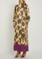 Alemais Jerry Floral-jacquard Woven Midi Dress Multicoloured