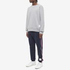 Thom Browne Men's Grosgrain Loopback Crew Sweat in Light Grey