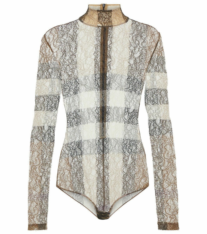 Photo: Burberry Checked lace bodysuit