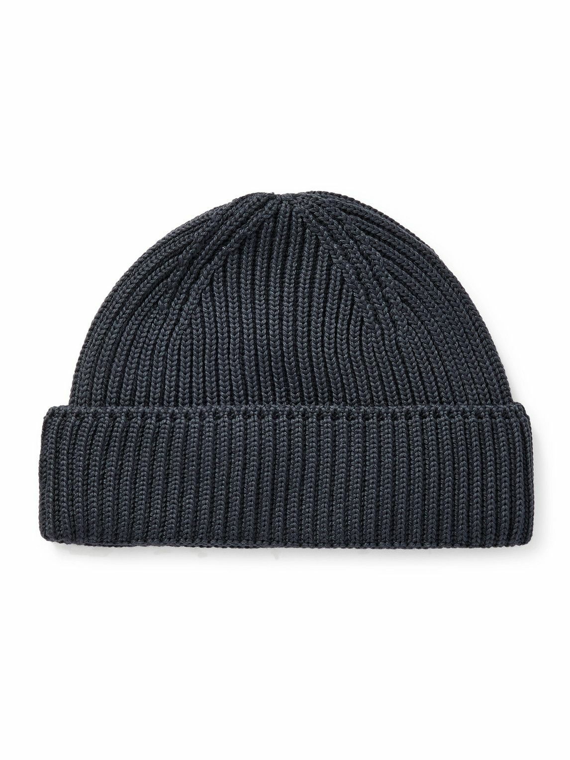 SS25【TOTEME】Charcoal Melange Ribbed Wool Beanie TOTEME charcoal melange ribbed wool beanie Grey Toteme