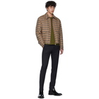 AMI Alexandre Mattiussi Brown Plaid Blouson Jacket