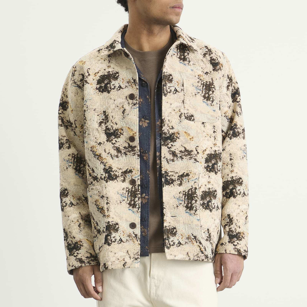 Kestin Men's Jacquard Ormiston Jacket in Brown Camo