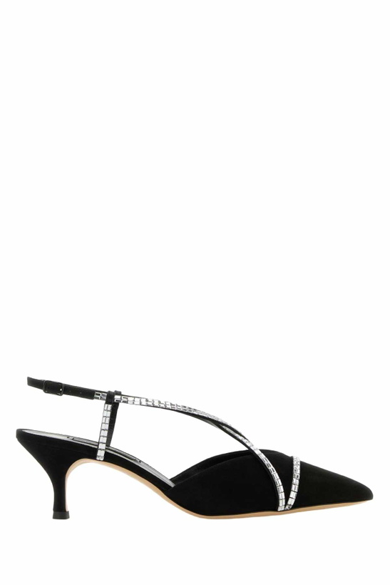 Photo: Casadei Black Suede Starsway Julia Pumps