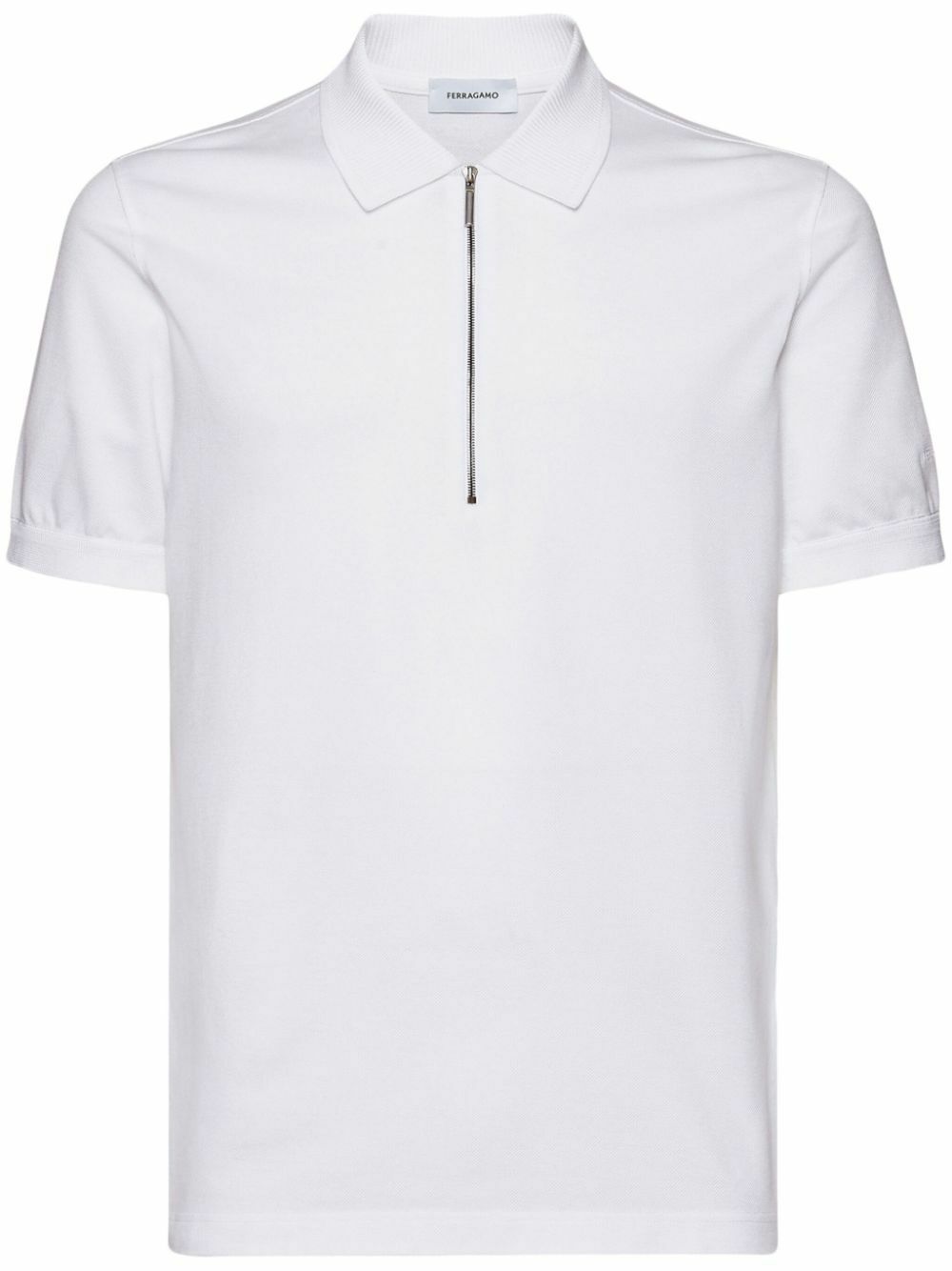 ☆関税込☆Ferragamo★Men's Polo Logo Short Sleeve T-Shirt★ Ferragamo logo-embroidered Polo Shirt | Grey | FARFETCH