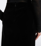 The Row Lew cotton velvet maxi skirt