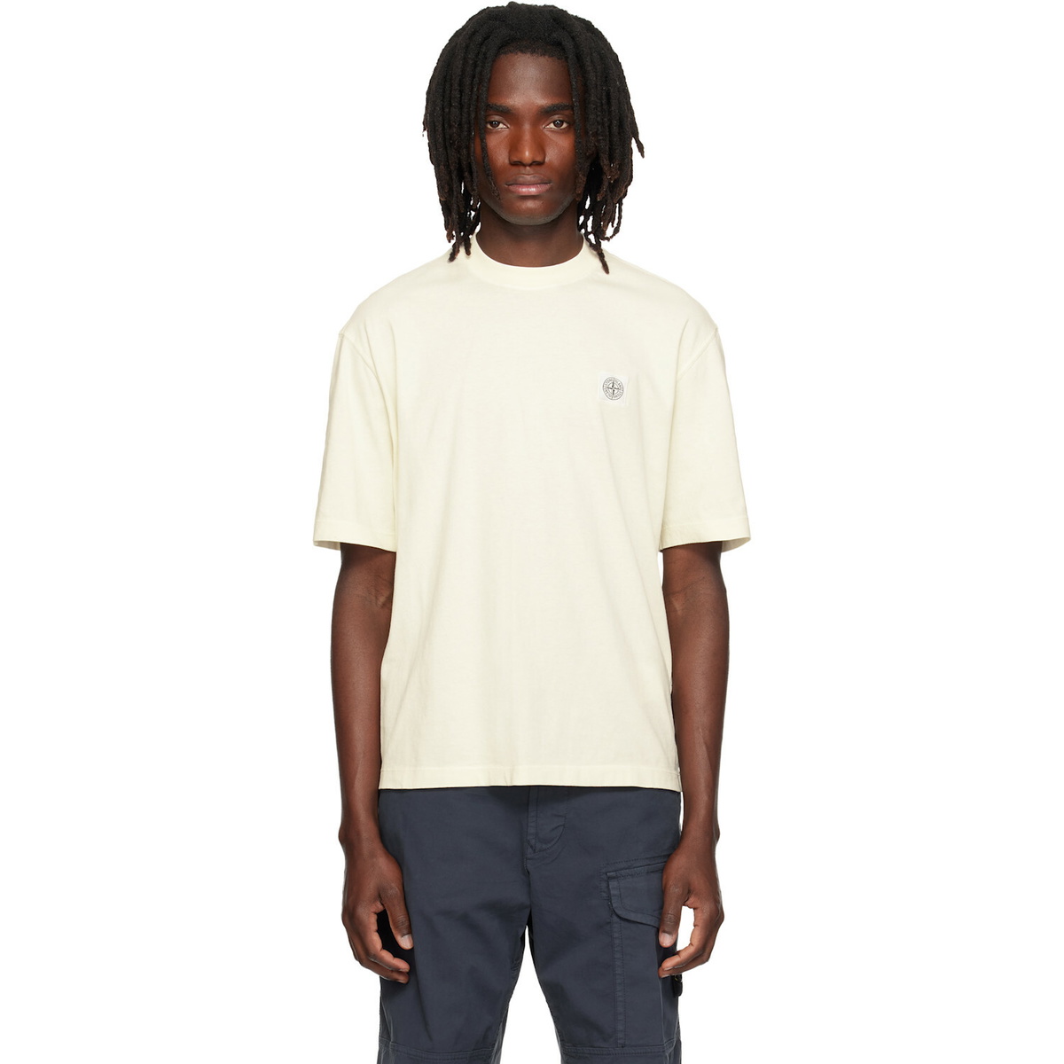 Stone Island Off-White 2100030 Combed Organic Cotton Jersey T-shirt