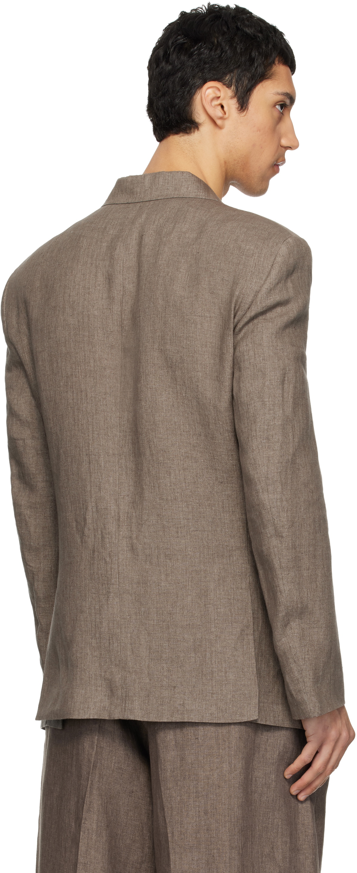 ERL Beige 3 Button Tailored Blazer