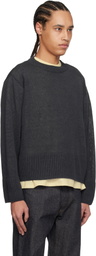 Taiga Takahashi Gray Lot. 525 Crewneck Sweater