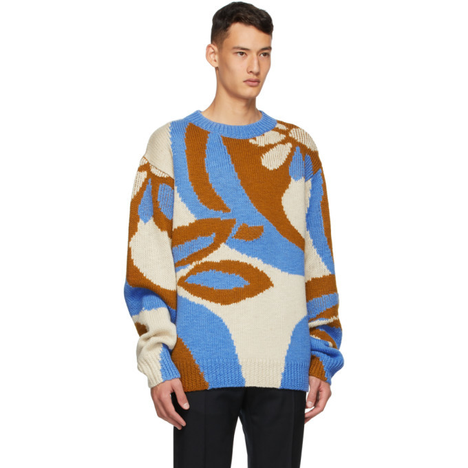 Dries Van Noten Blue Wool Sweater Dries Van Noten