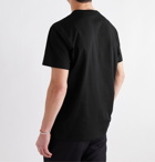 GIVENCHY - Metallic Logo-Embossed Cotton-Jersey T-Shirt - Black