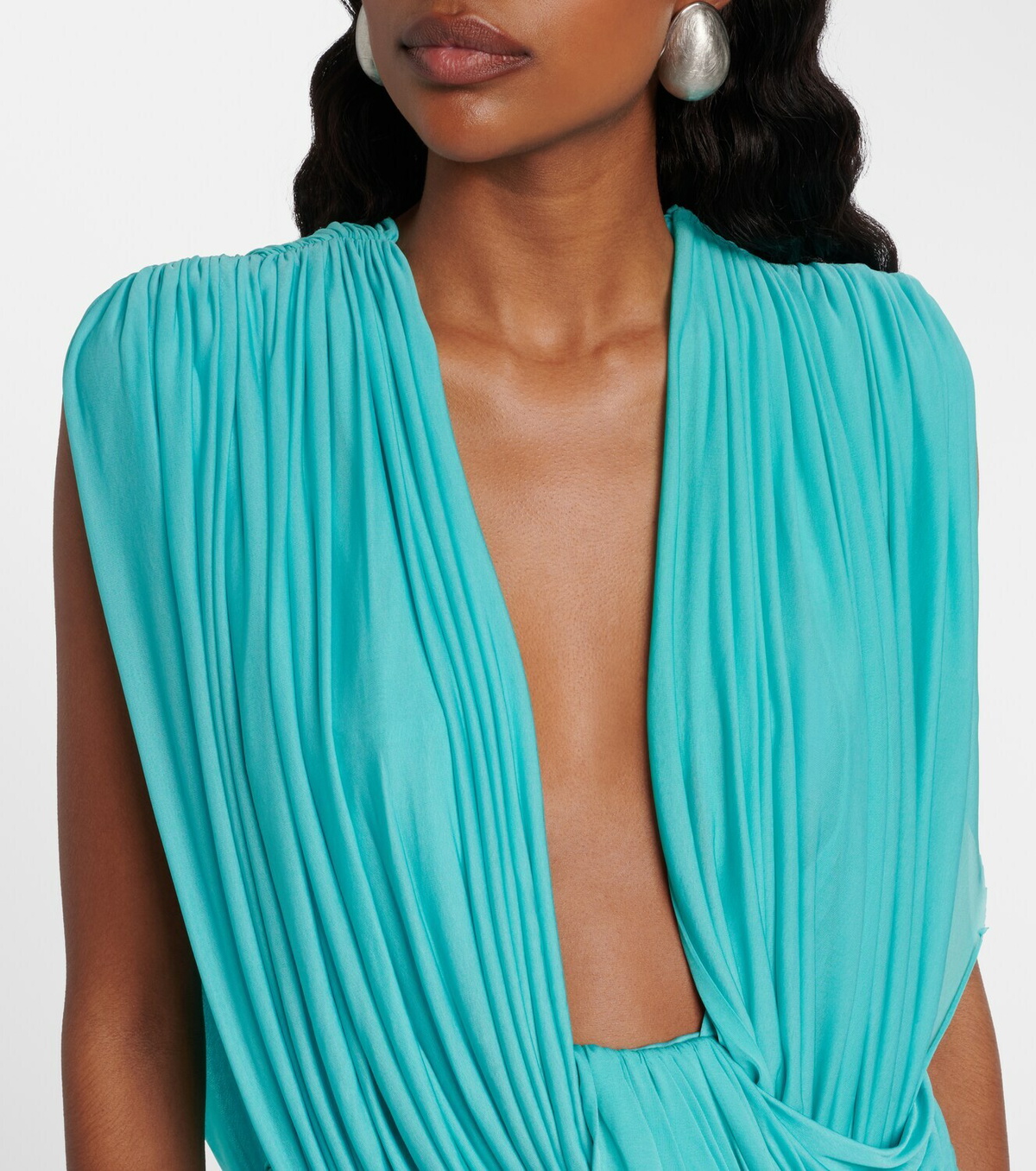 Christopher Esber Ripple draped jersey minidress