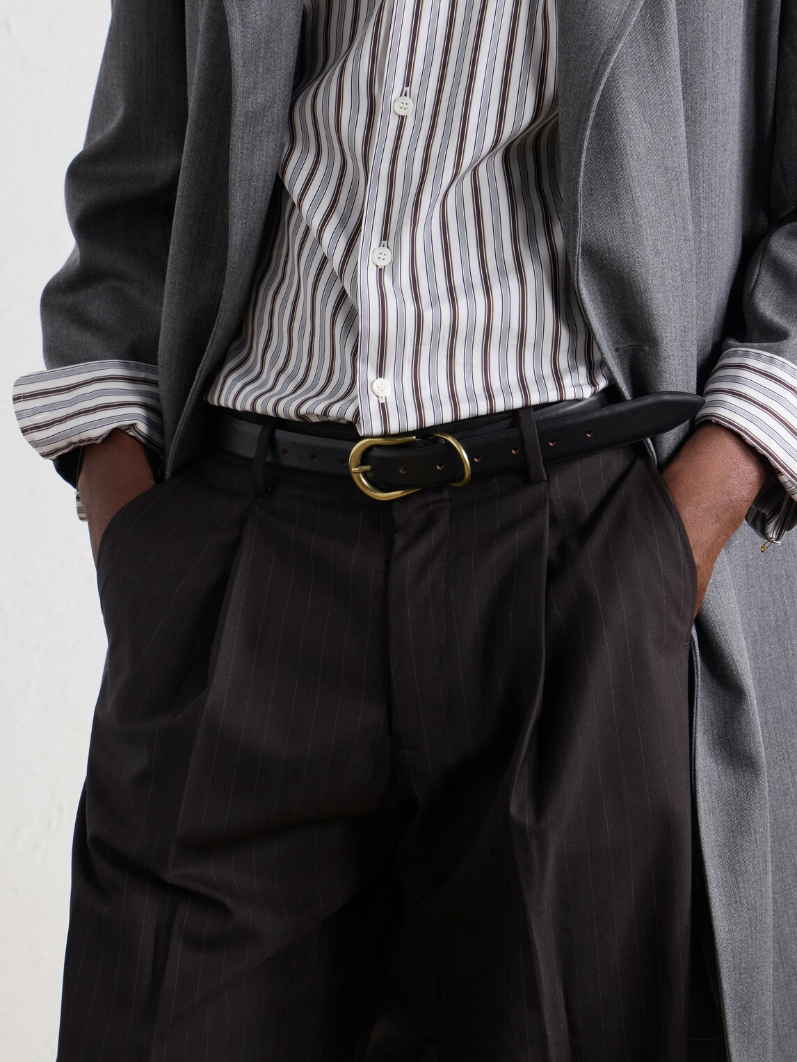 Déhanche - Hollyhock 2.5cm Leather Belt - Black